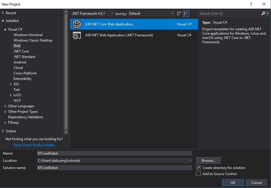 configure entity framework in .net core 6